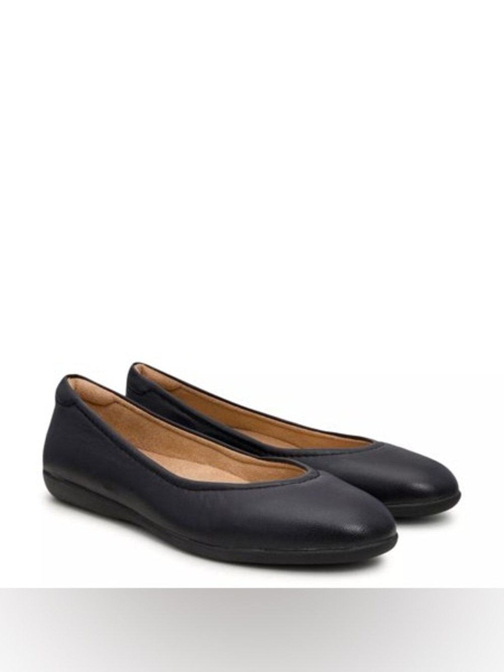 Naturalizer Women's Vivienne Leather Wide Width Ballet Flat sz 10 W